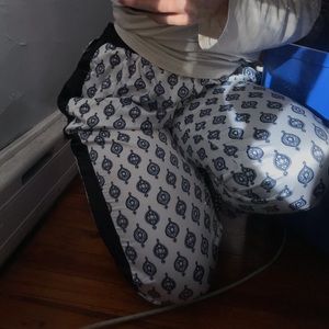 High waisted silky pants